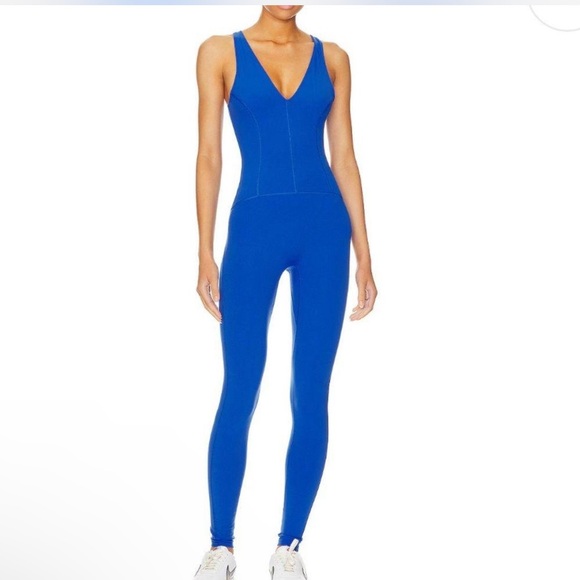 Free People Movement Back It Up Onesie Blue Jumpsuit - Picture 2 of 4